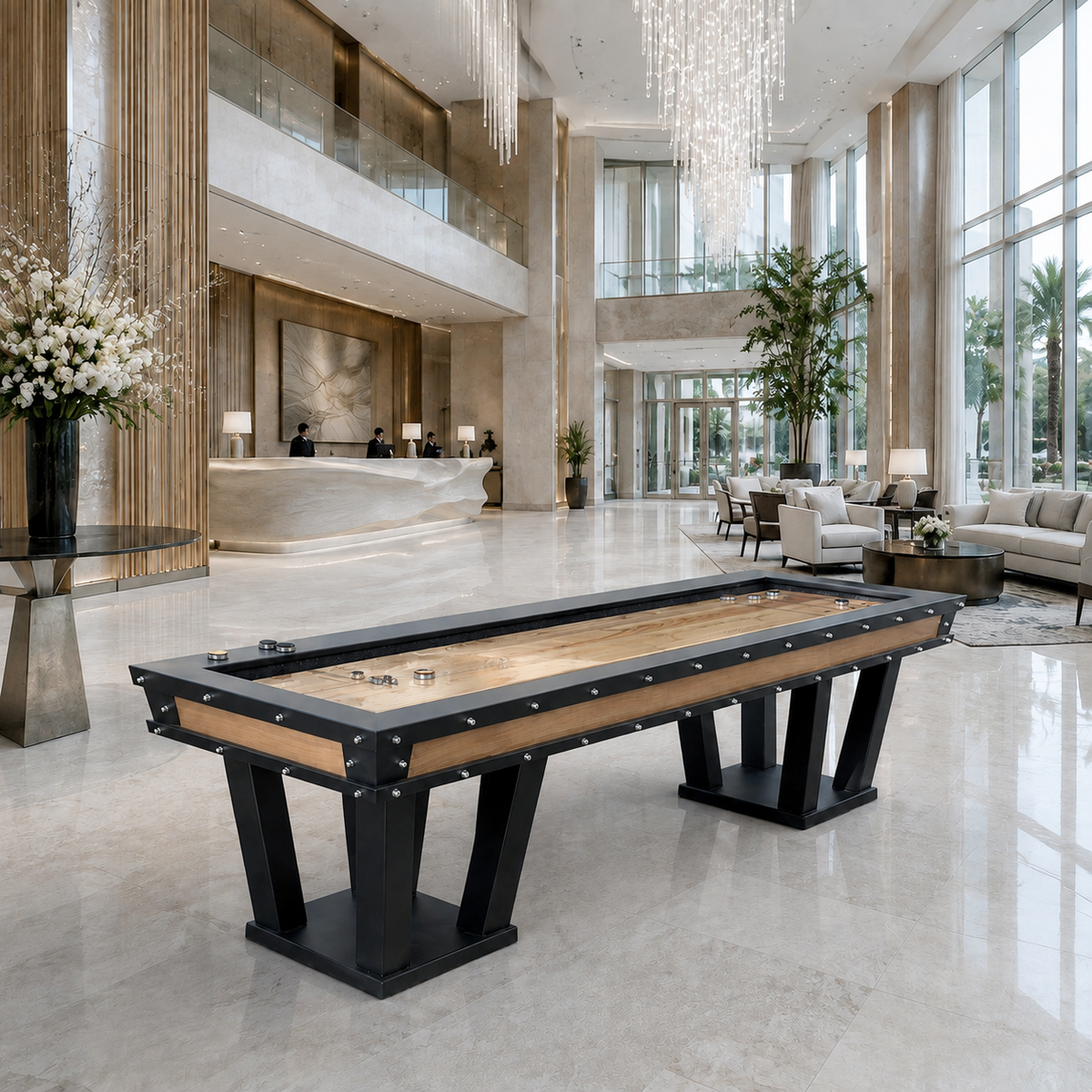 Otel lobisinde tasarım duvar oyunu