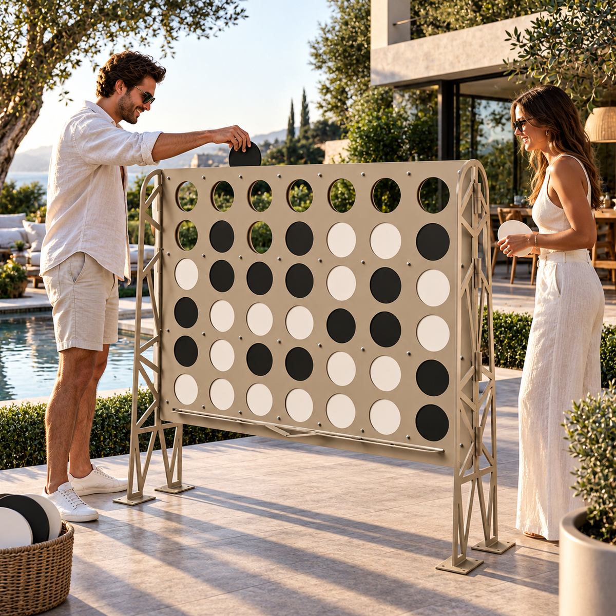 Taşınabilir XXL Connect Four Naturel