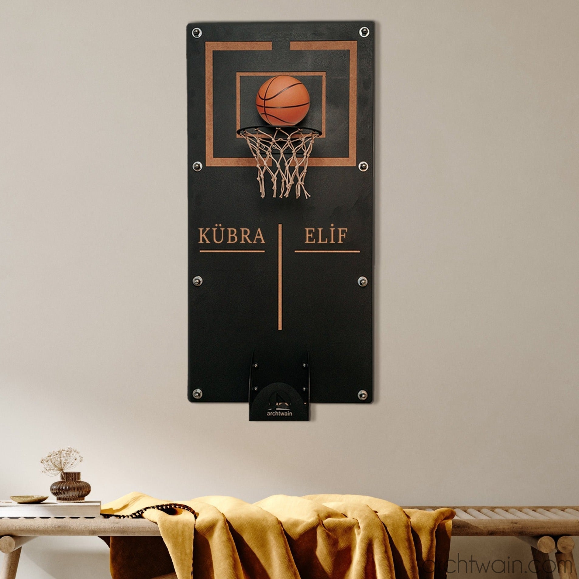 Kişiye özel Mega Craft basketbol potası, duvara monte