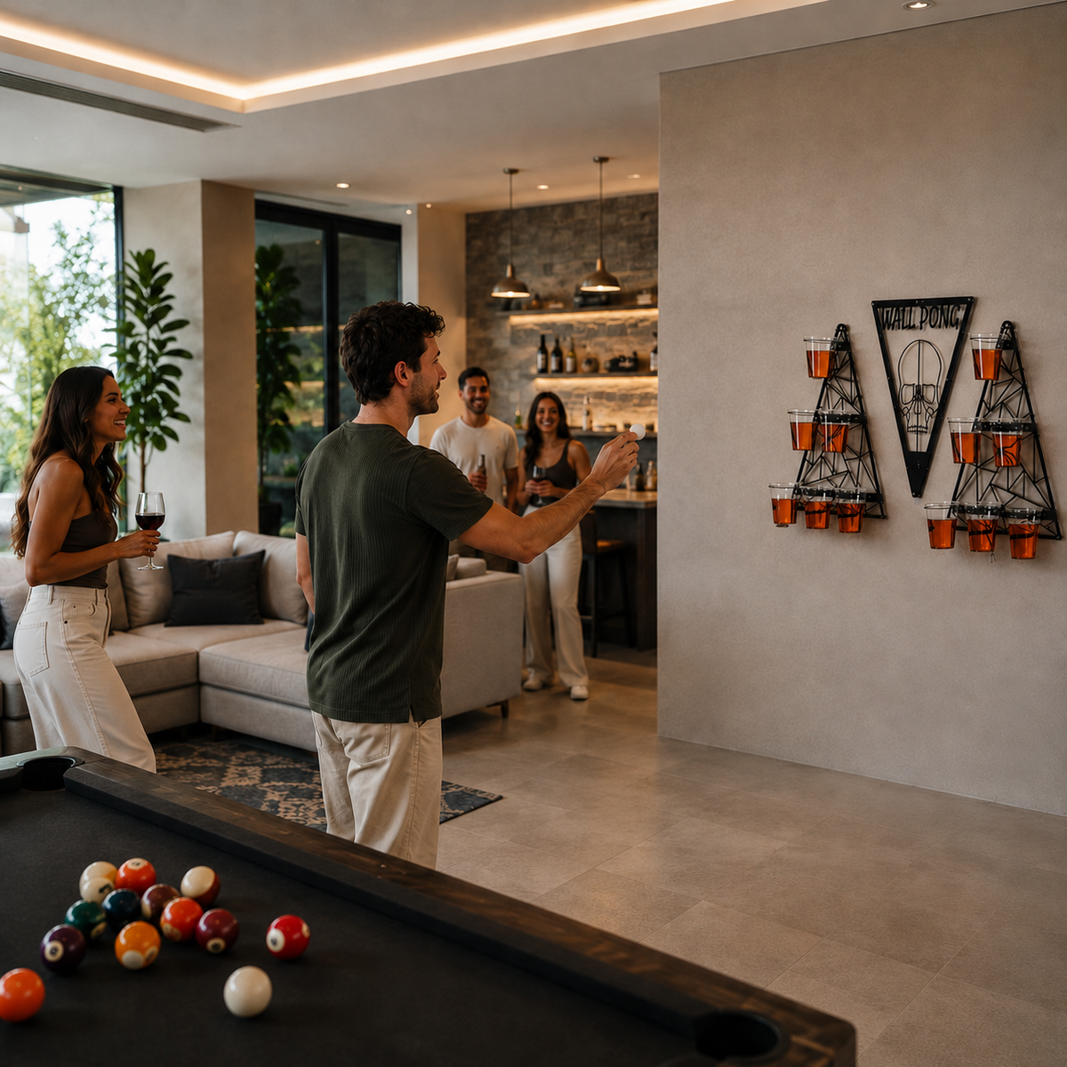Beer Pong beceri oyunu, detay görünümü