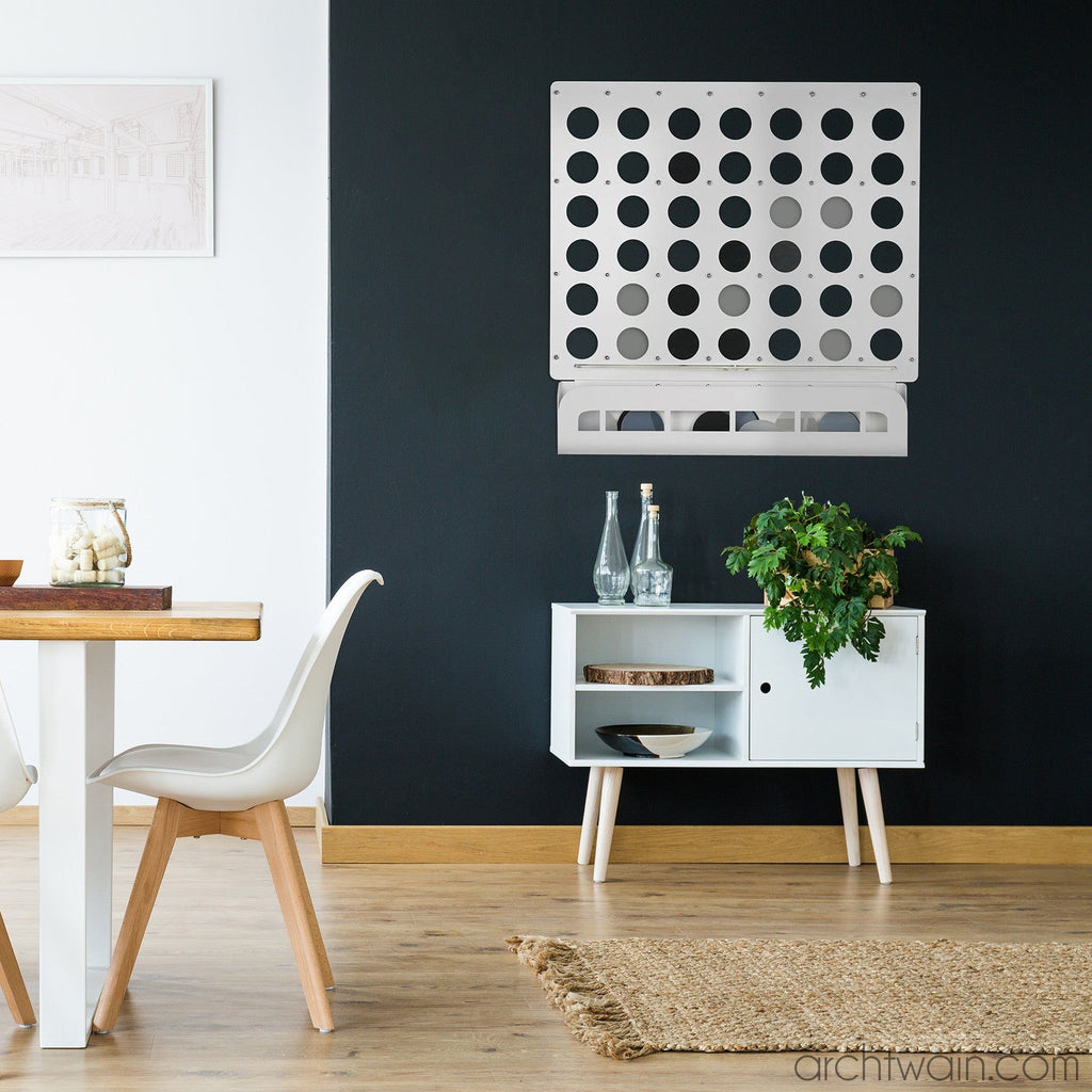 Beyaz Connect Four duvar oyunu, oyun detayı