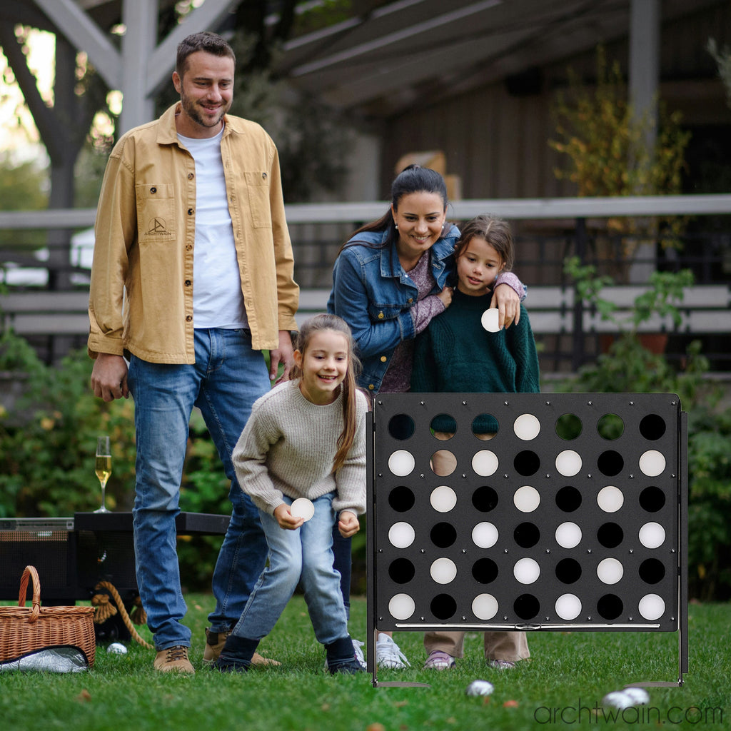 Taşınabilir Connect Four oyunu, üstten görünüm