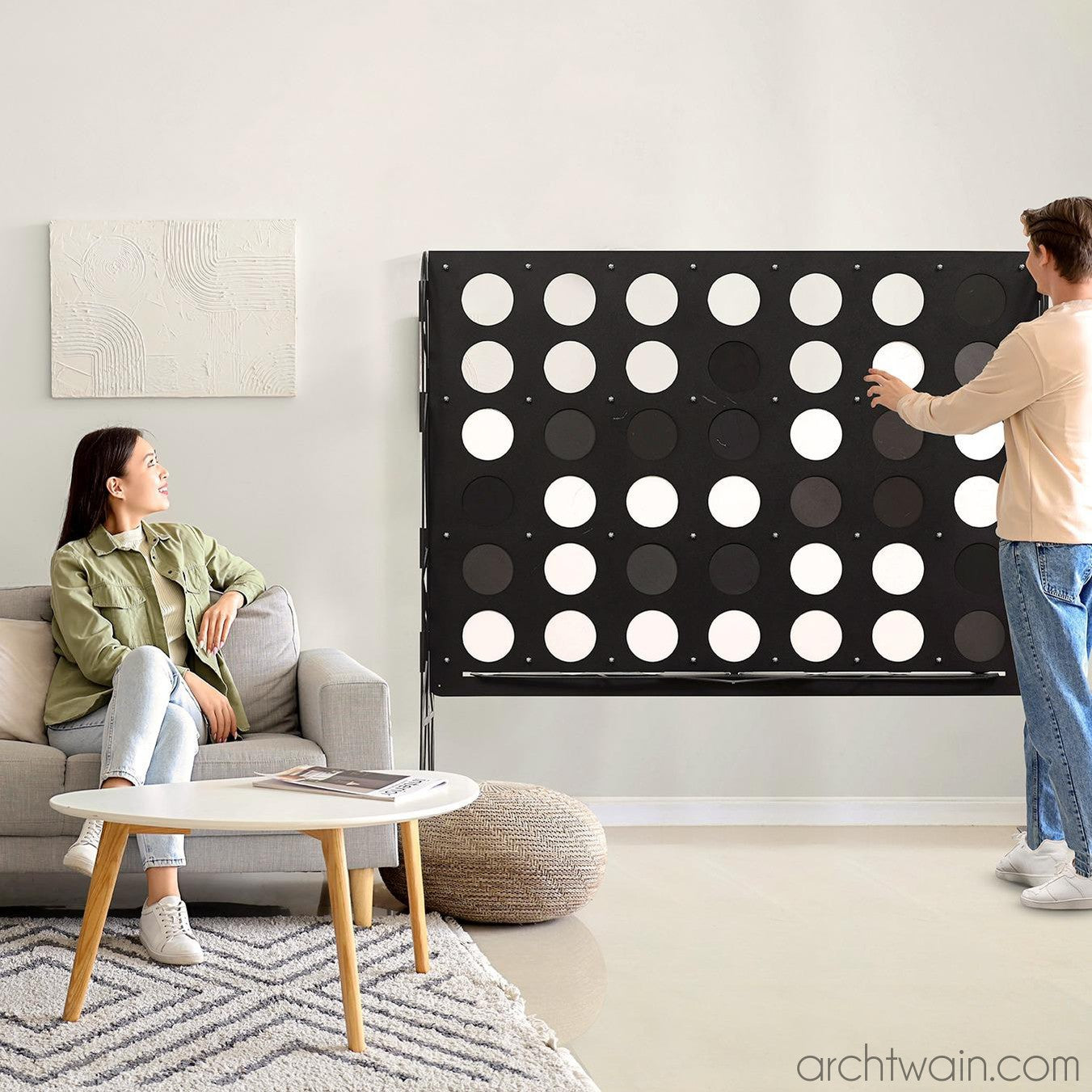 Taşınabilir XXL Connect Four, disk detayı