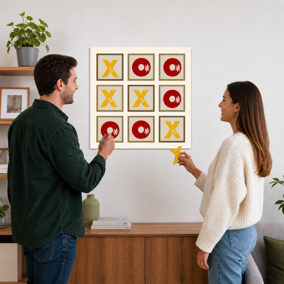 Boho desenli tic tac toe, farklı açıdan