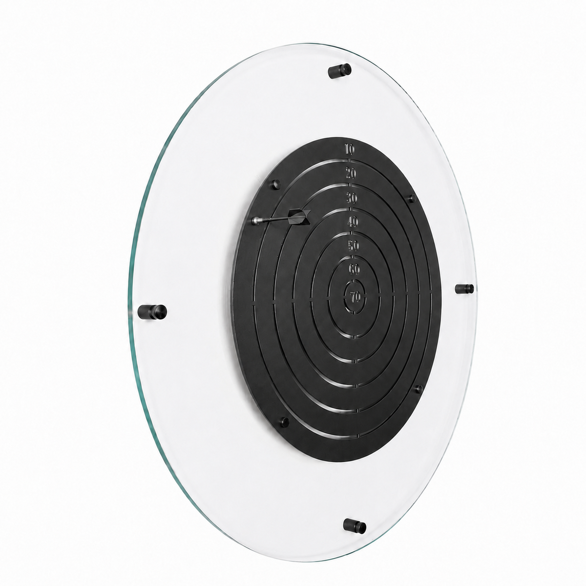 Manyetik Cam DartBoard Siyah, mekânda cam dart tahtası