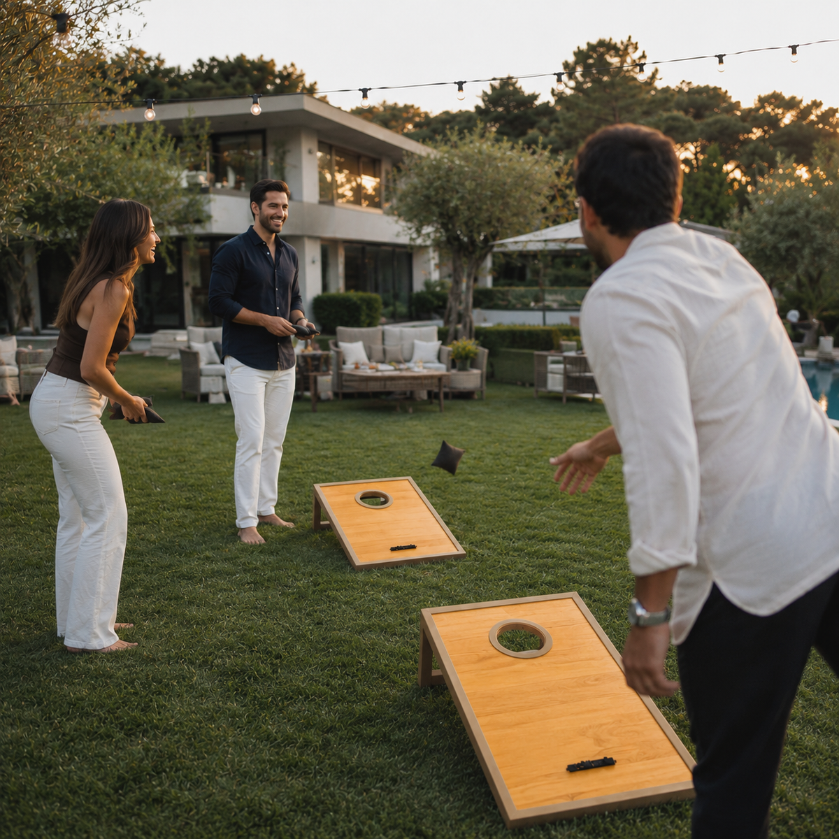 Cornhole Açık Hava Oyun Seti, tam görünüm