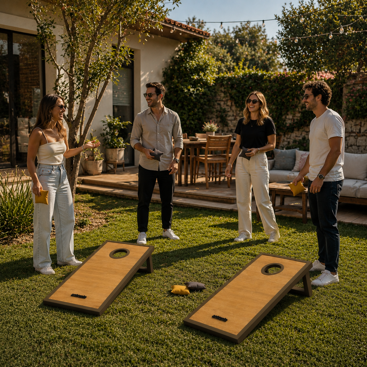 Cornhole Açık Hava Oyun Seti, yüzey detayı