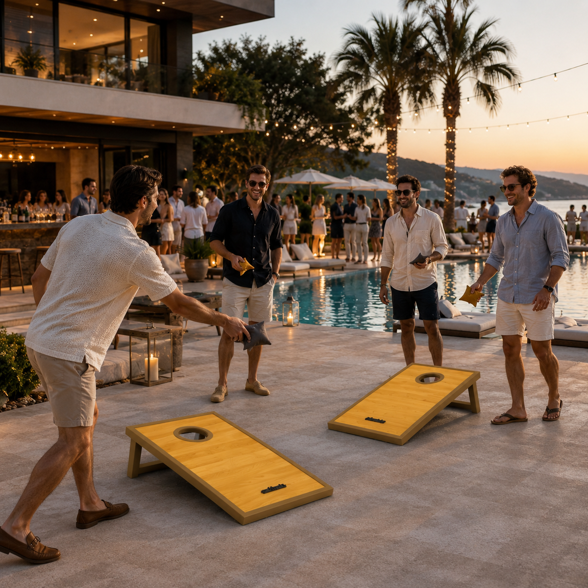 Cornhole Açık Hava Oyun Seti, yan görünüm