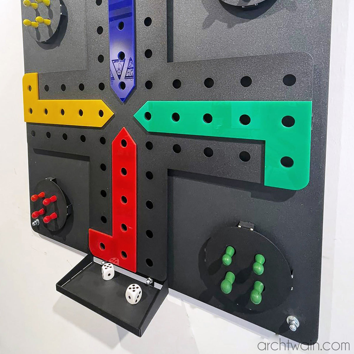 Ludo oyunu, üstten görünüm