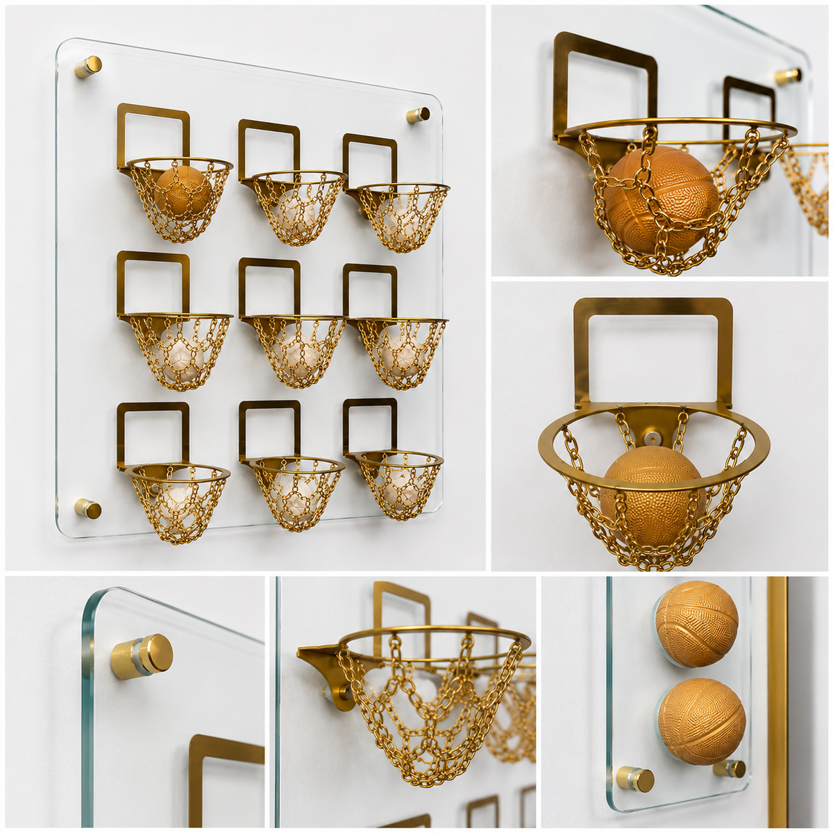 Luxury Cam Tic Tac Toe Basketbol Gold, yan görünüm