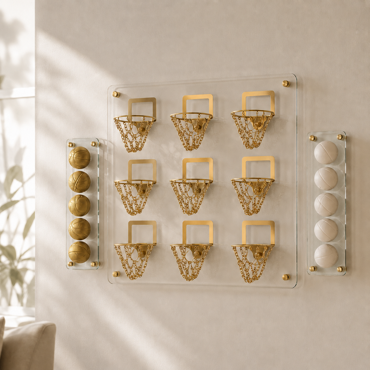 Luxury Cam Tic Tac Toe Basketbol Gold, detay görünümü