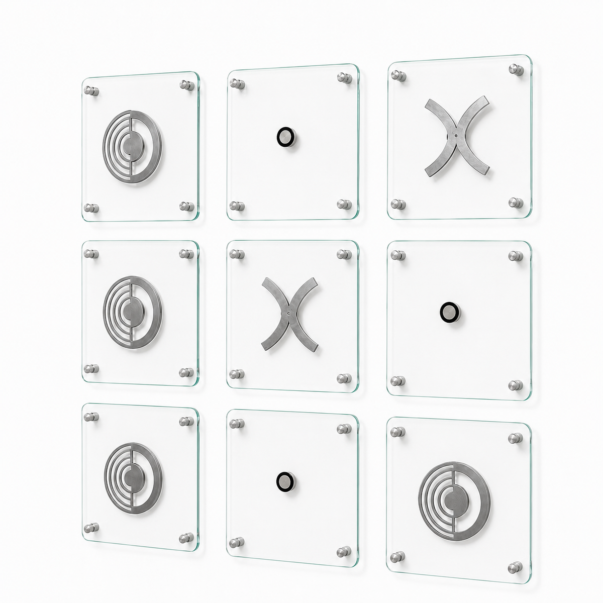 Vitreous Cam Tic Tac Toe XXL, mekânda XXL cam XOX oyunu