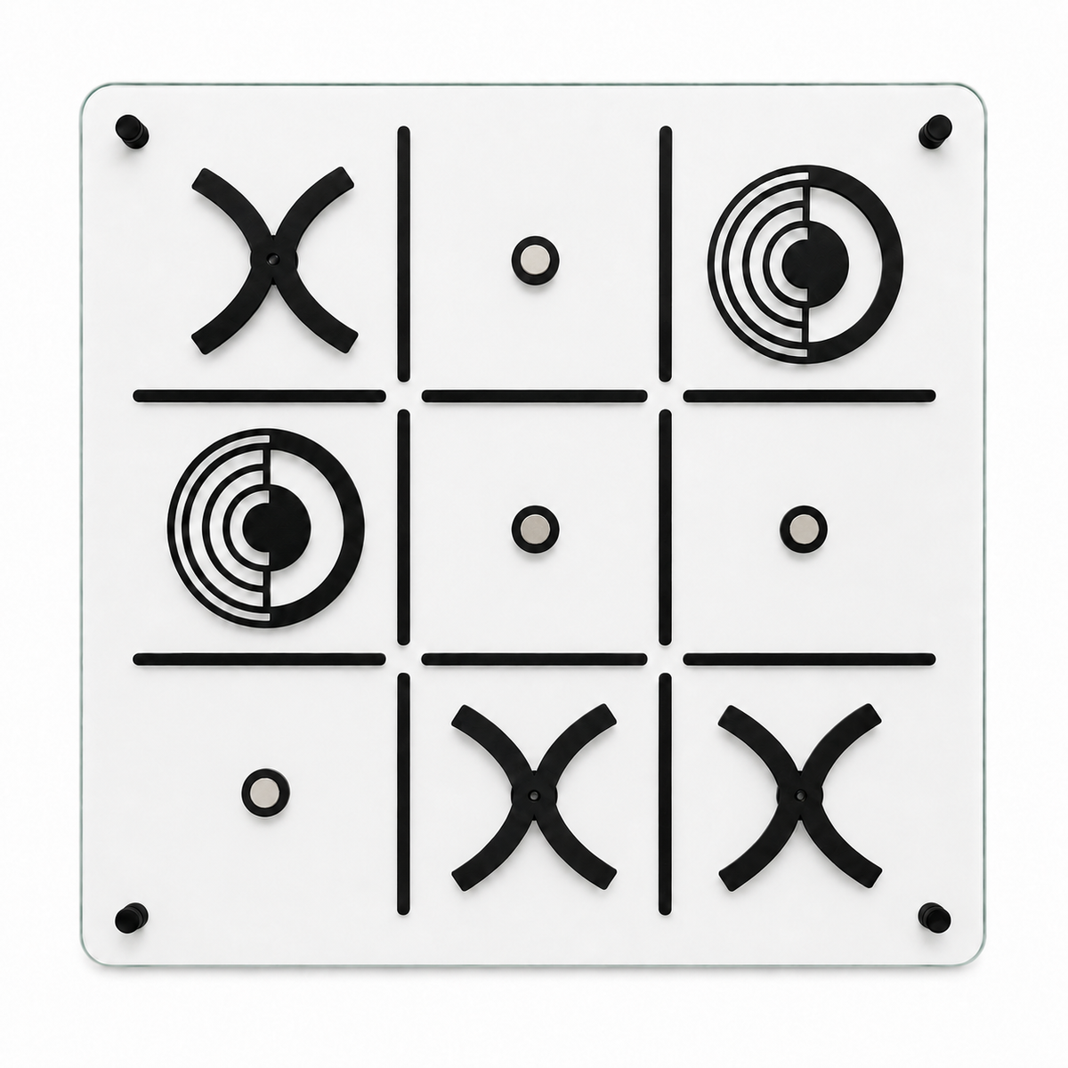 Vitreous Cam Tic Tac Toe Siyah