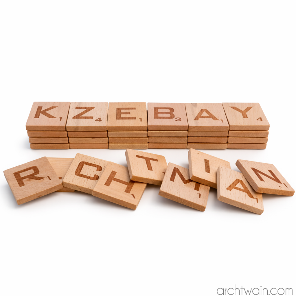 Manyetik Mega Scrabble yedek taşları, harf detayı