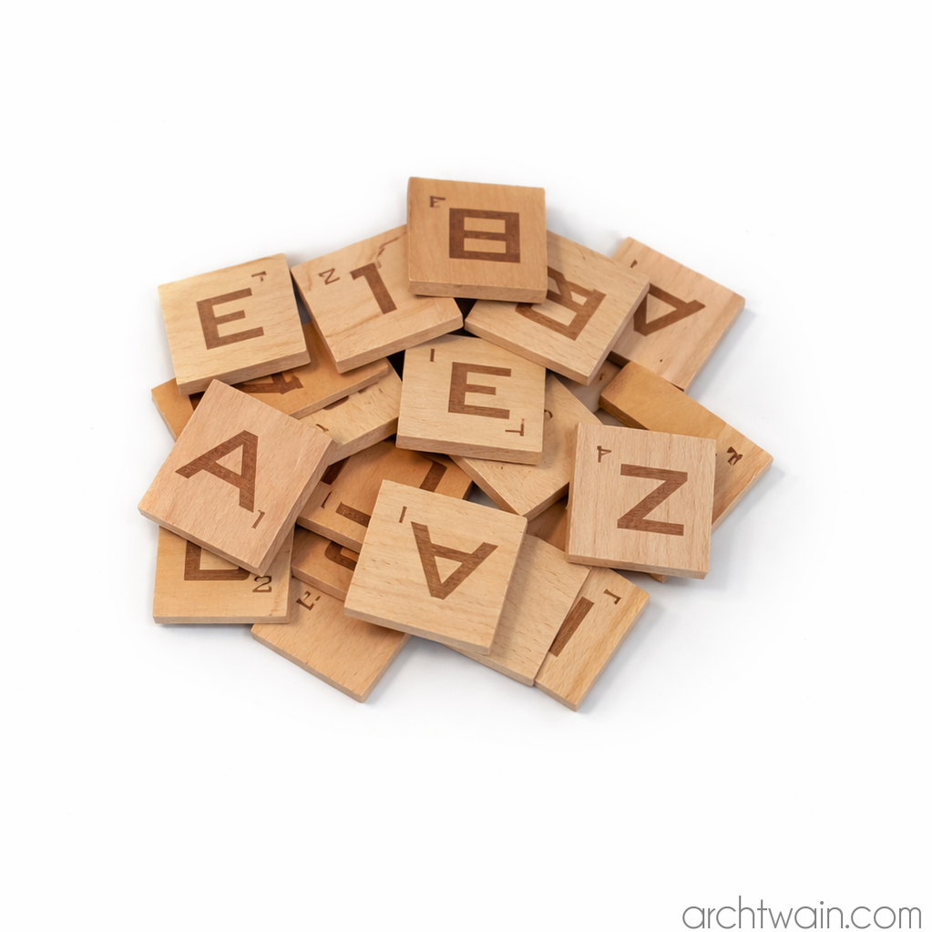 Mega Scrabble için manyetik yedek harf taşı seti