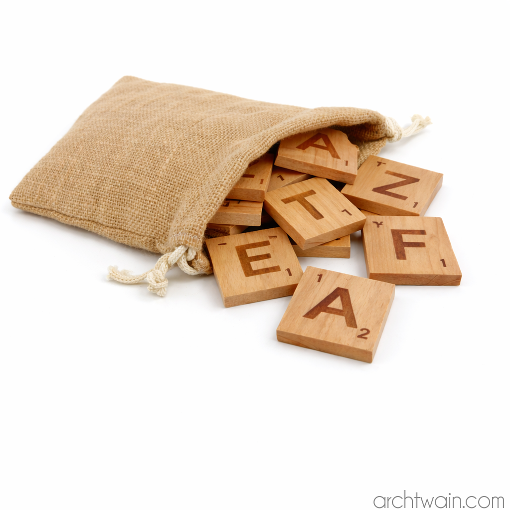 Manyetik Mega Scrabble yedek taş seti, yakın görünüm