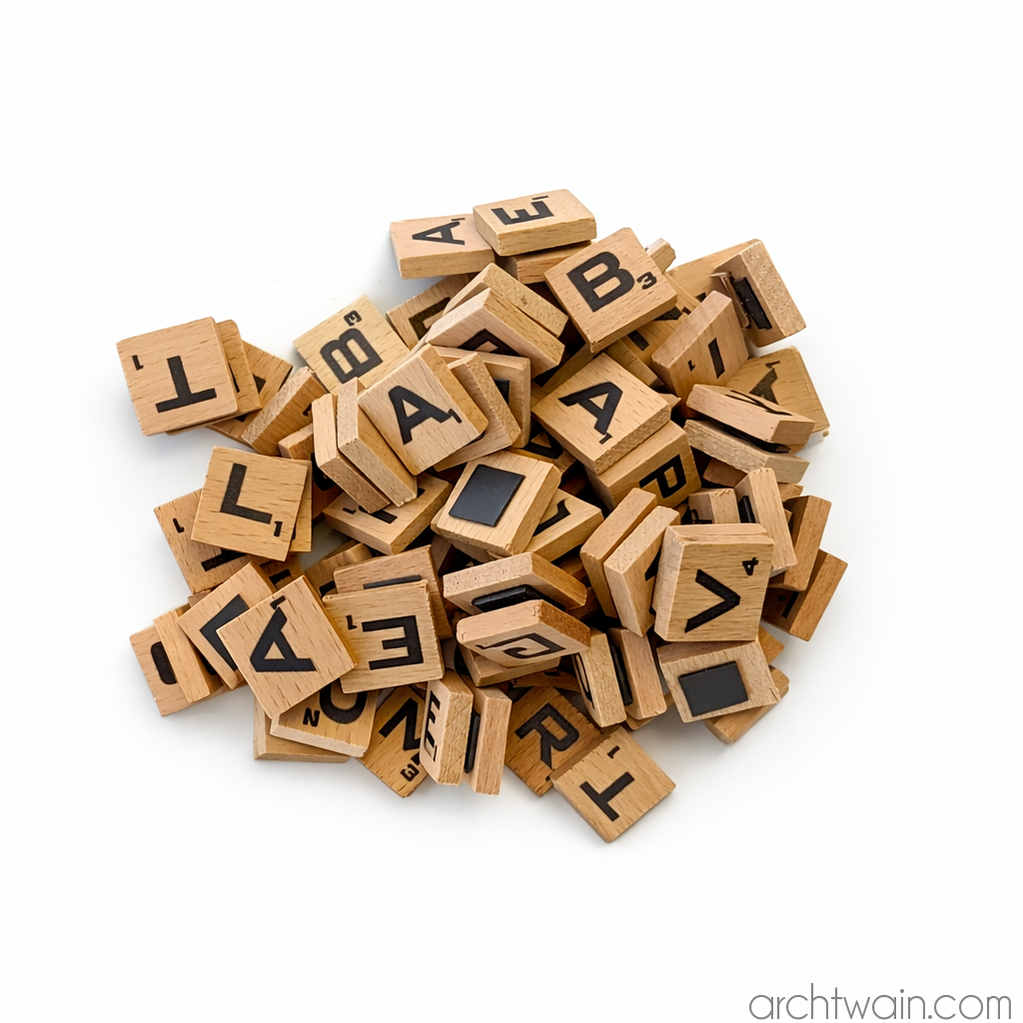 Manyetik Scrabble yedek taş seti, yakın görünüm