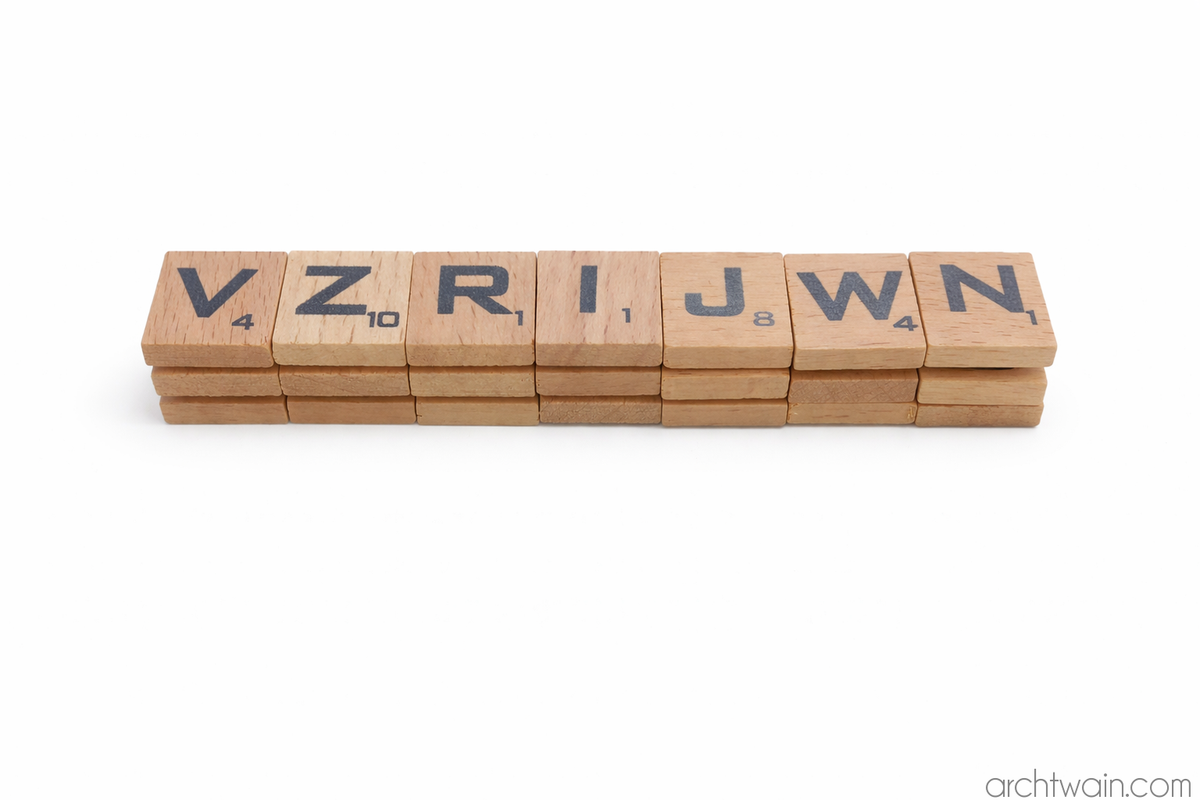 Manyetik Scrabble yedek taşları, harf detayı