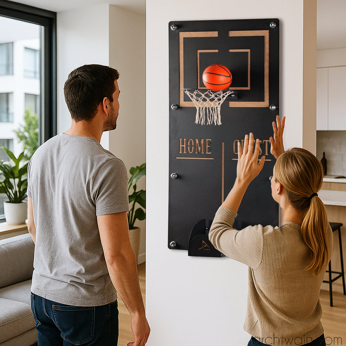Mega Craft basketbol potası, yakın görünüm