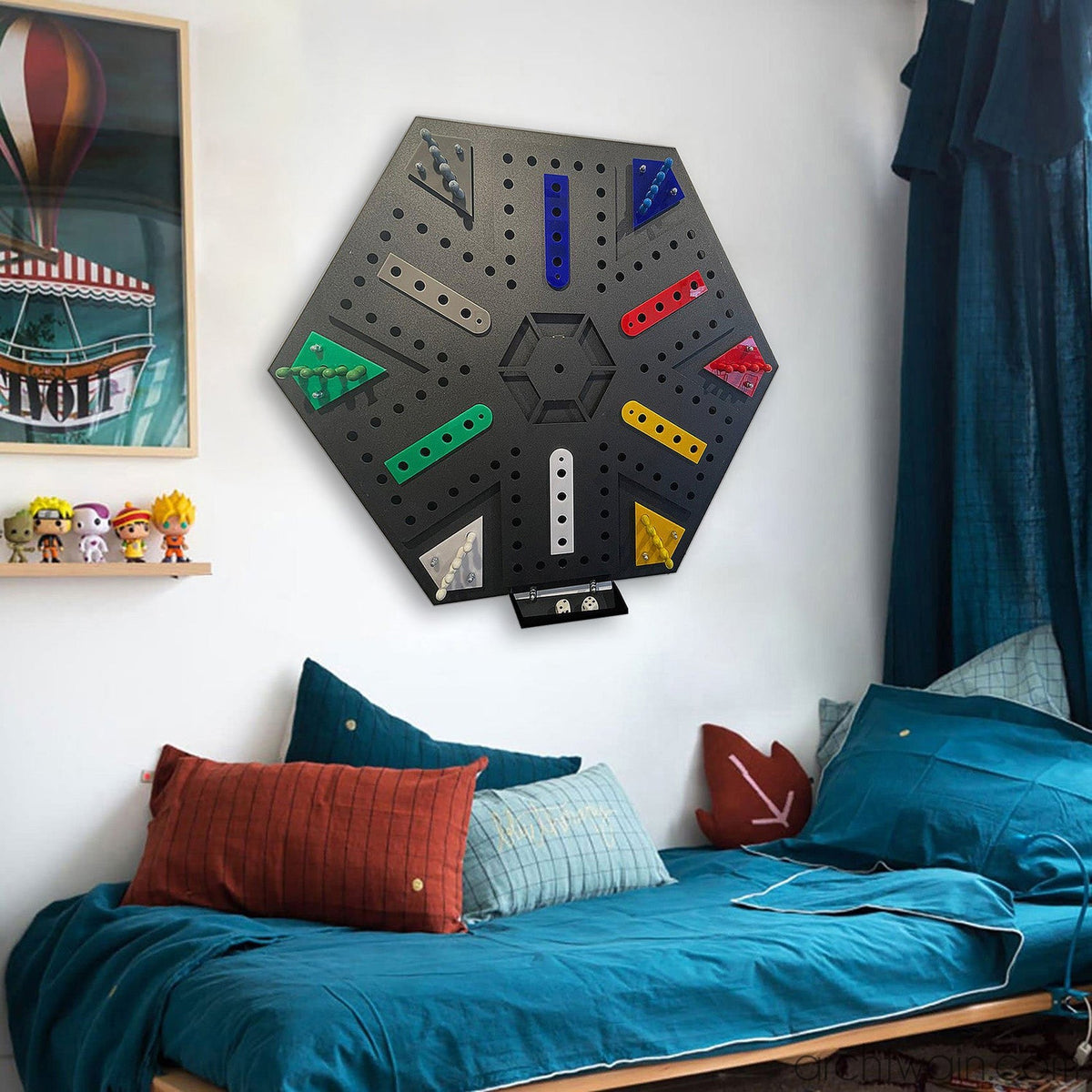 Mega Ludo oyunu, üstten görünüm