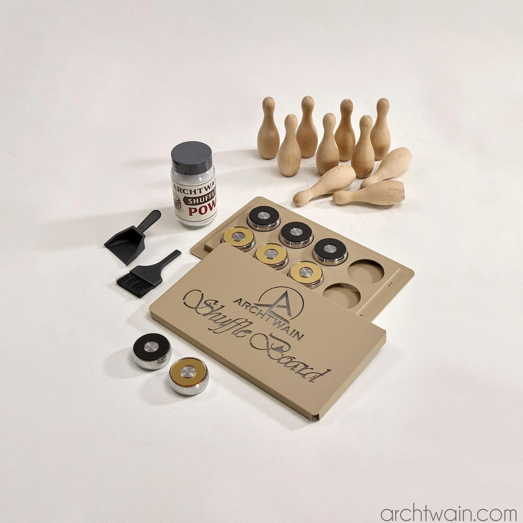 Archtwain - Grand Shuffleboard Naturel-Metal Masa Oyunları-www.archtwain.com -