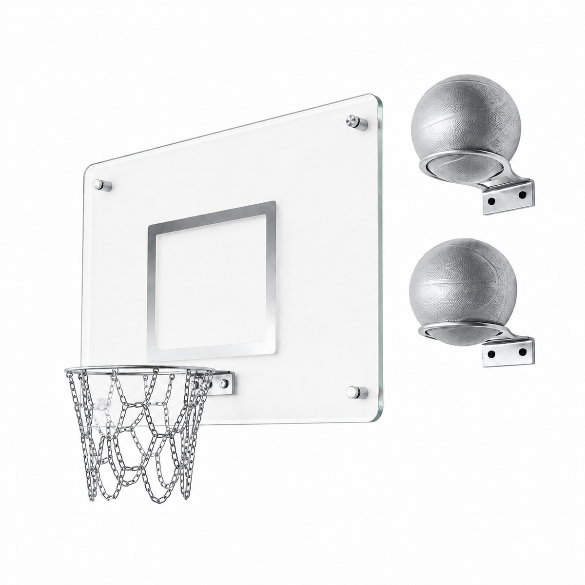 Prime Cam Basketbol Gümüş, mekânda cam basketbol potası