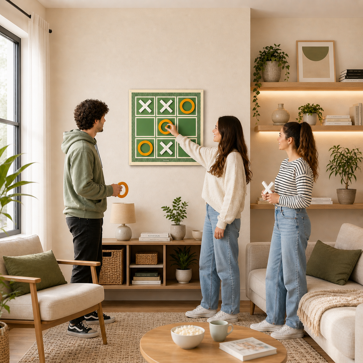 Adaçayı yeşili tic tac toe oyunu, tam görünüm