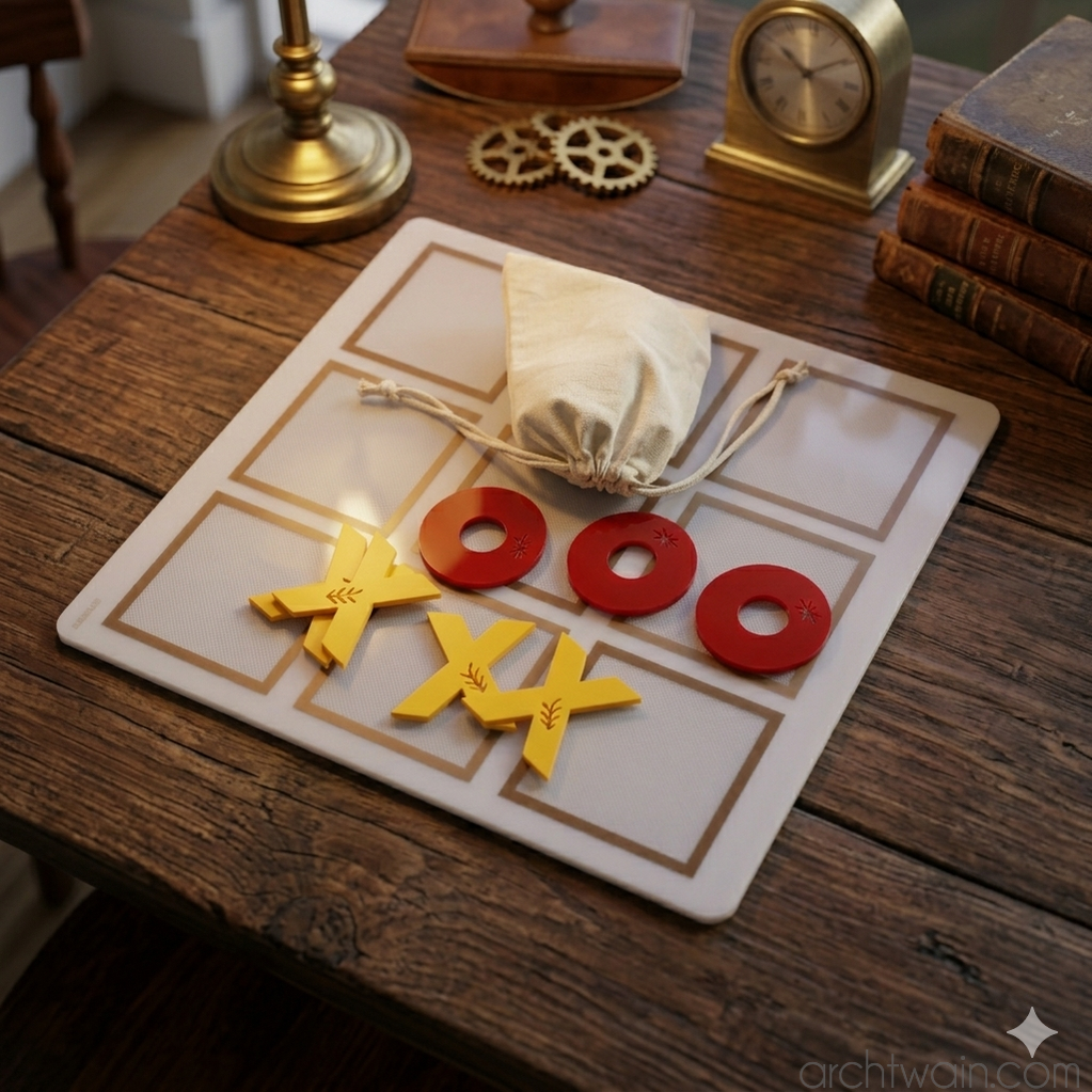 Masaüstü Boho tic tac toe oyunu, yakın görünüm