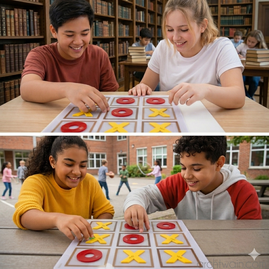 Boho masaüstü tic tac toe oyunu, ön görünüm