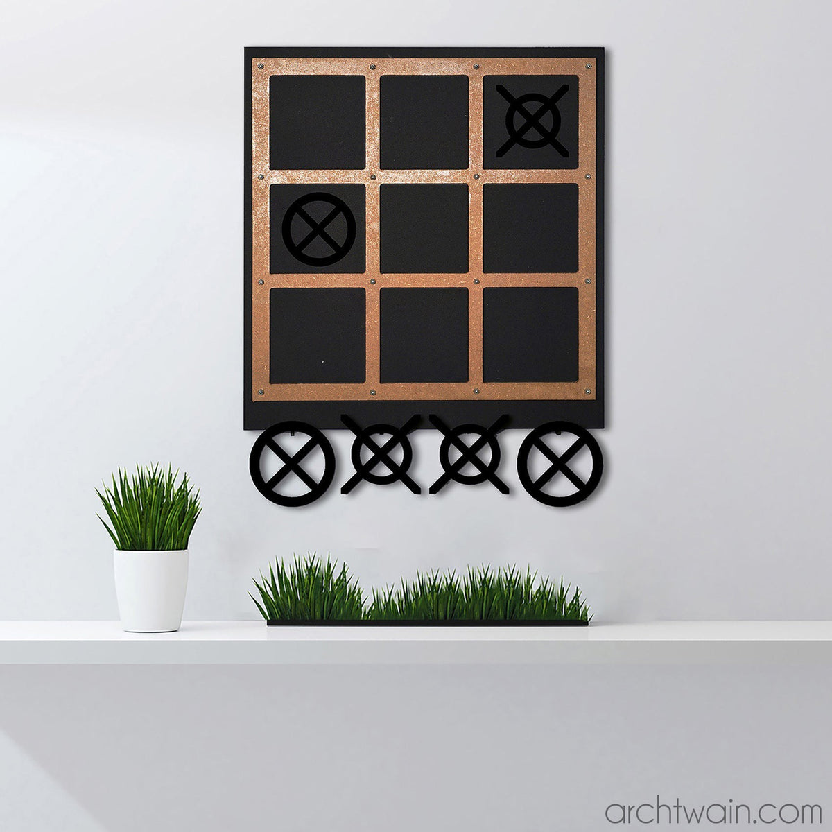 Tic tac toe (XOX) duvar oyunu, tam görünüm