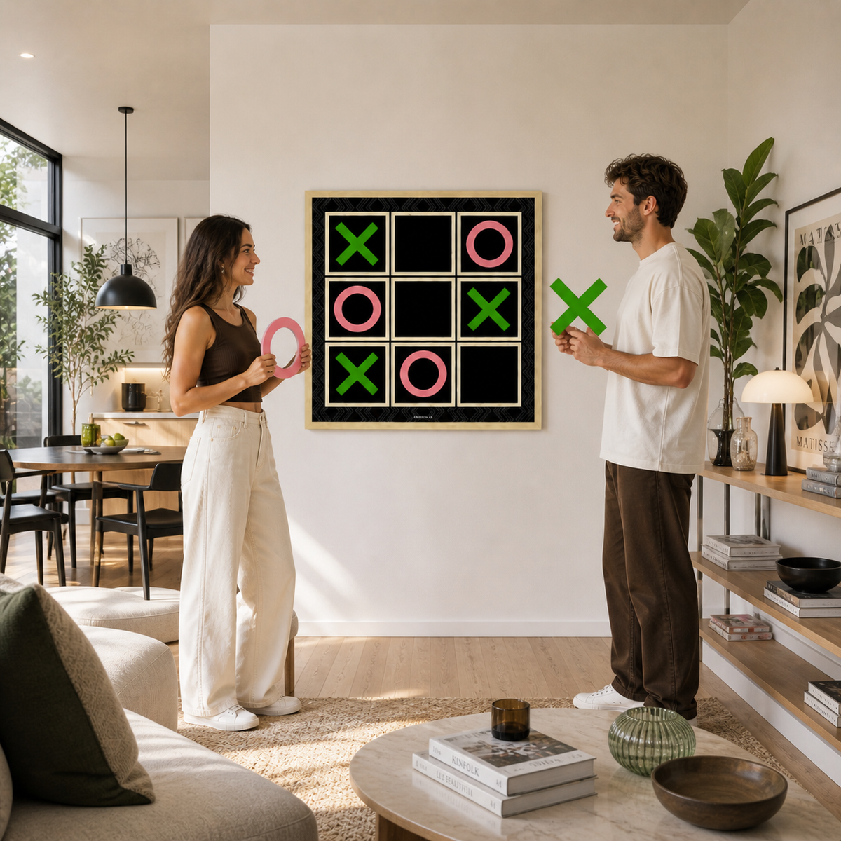 Siyah tic tac toe (XOX) oyunu