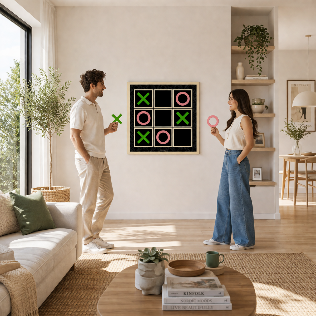 Siyah tic tac toe (XOX) oyunu, tam görünüm