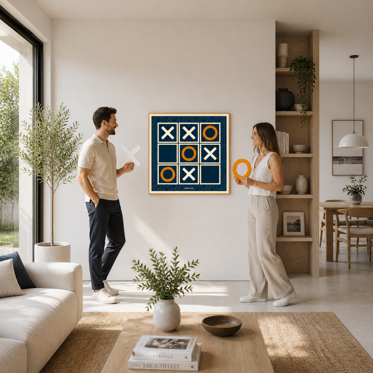İndigo mavi tic tac toe oyunu, farklı açıdan