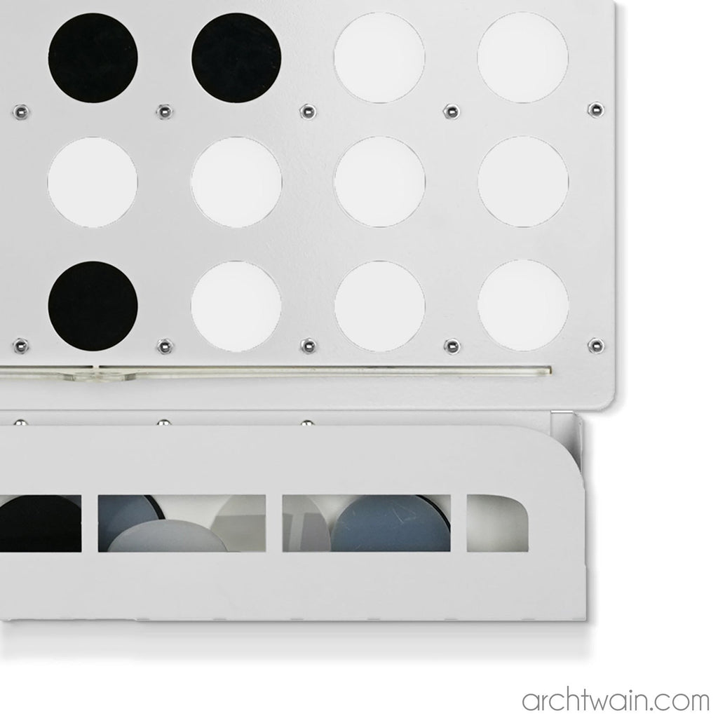 Archtwain - Beyaz Connect Four-dekoratif duvar oyunu-www.archtwain.com -