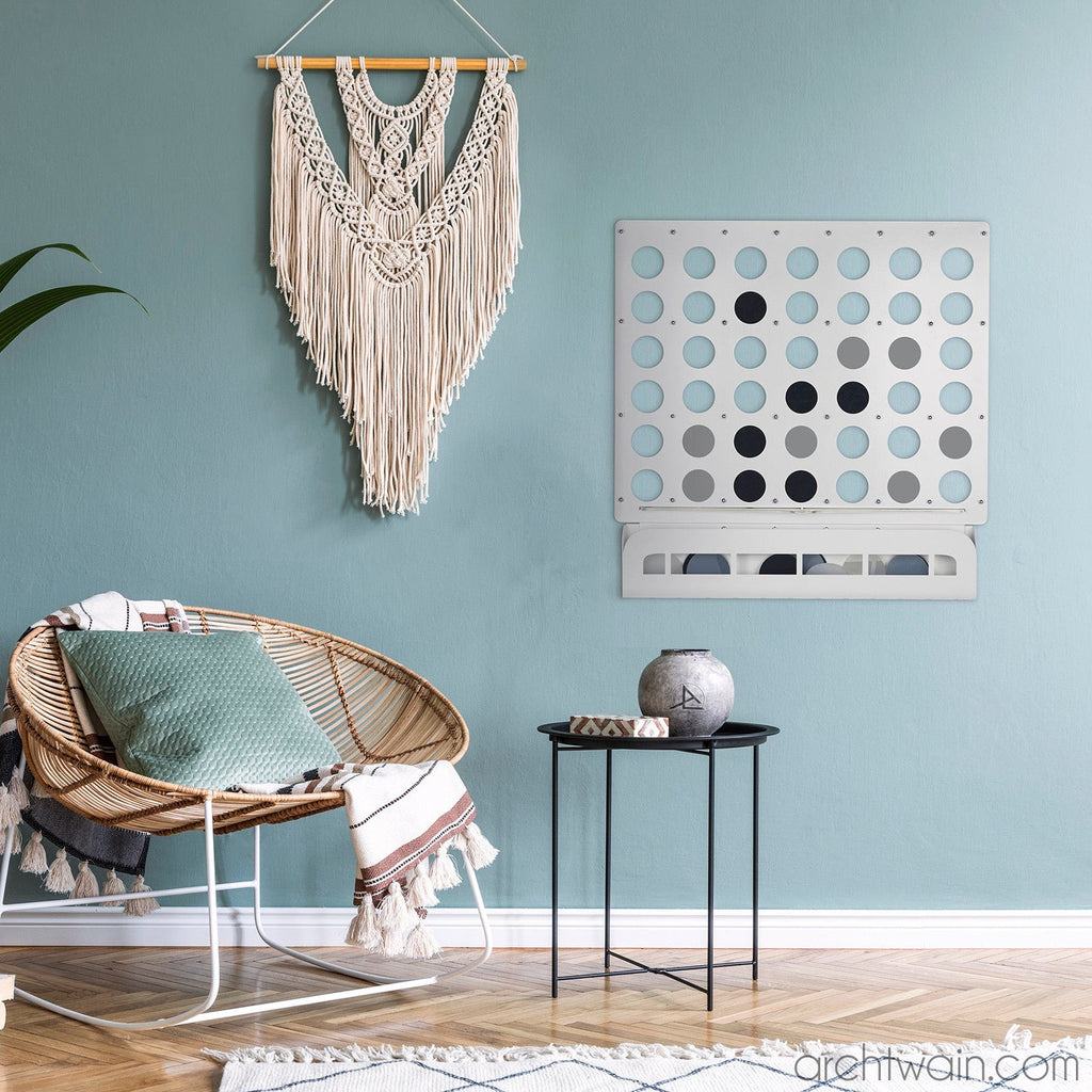 Archtwain - Beyaz Dörtlü Bağlama-dekoratif duvar oyunu-www.archtwain.com -