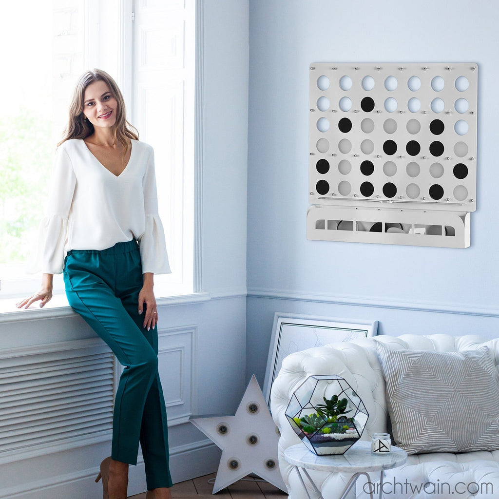 Archtwain - Beyaz Dörtlü Bağlama-dekoratif duvar oyunu-www.archtwain.com -