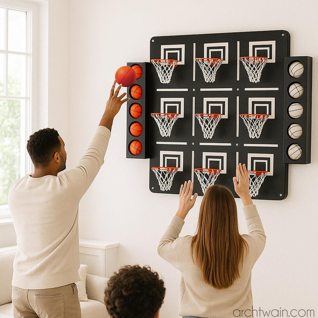 Archtwain - X-O-X Basketbol-dekoratif duvar oyunu-www.archtwain.com -