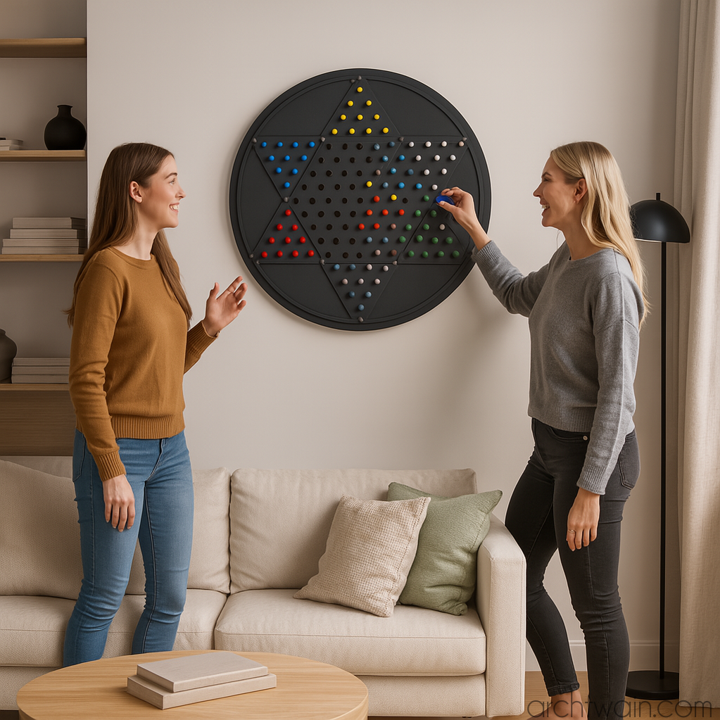 Çin daması (Chinese checkers) tasarım oyunu