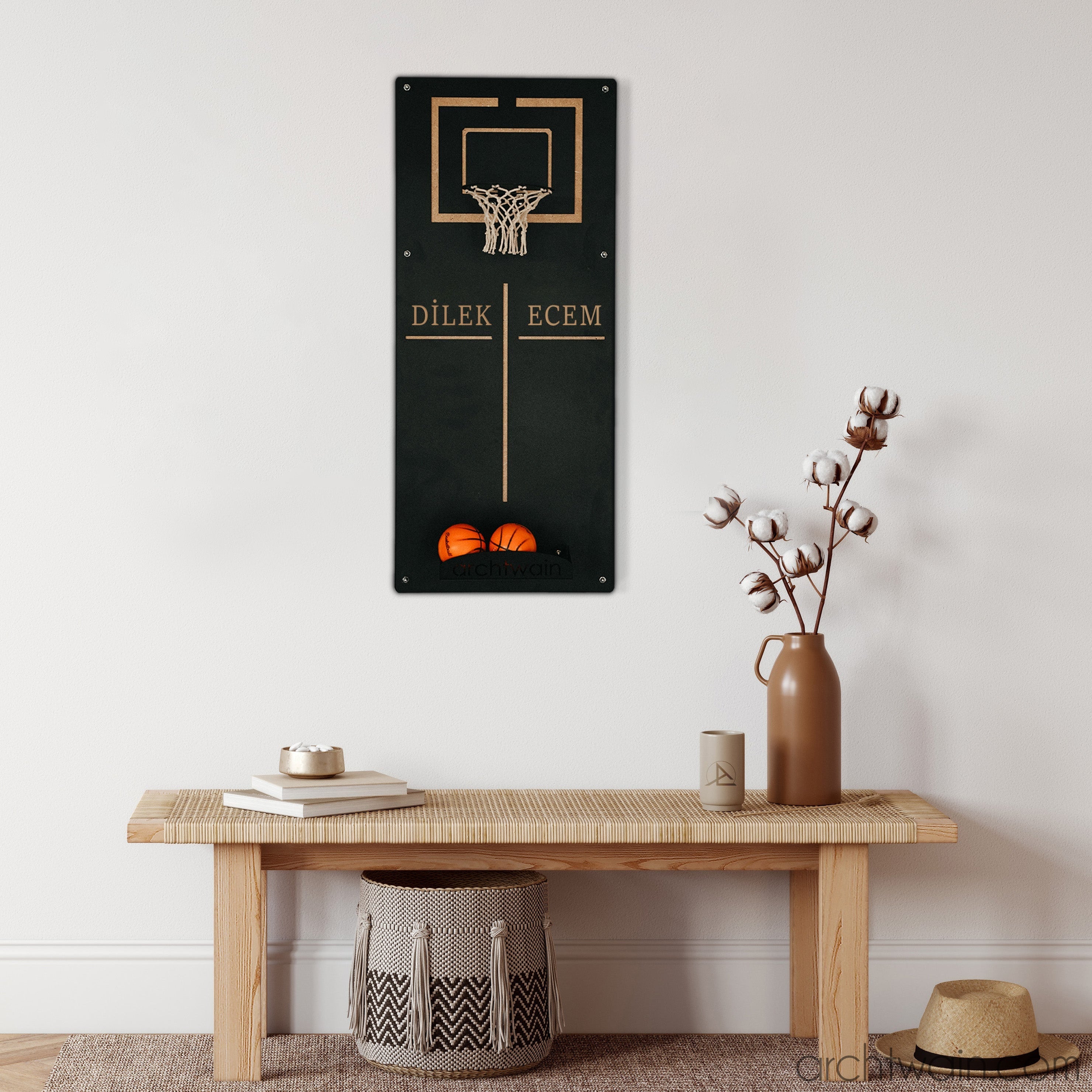 Kişiye özel Craft basketbol potası, yakın görünüm