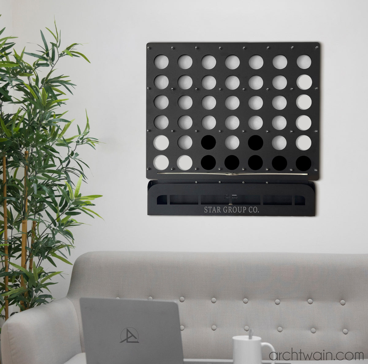 Kişiye özel Connect Four (dörtlü bağlama) duvar oyunu