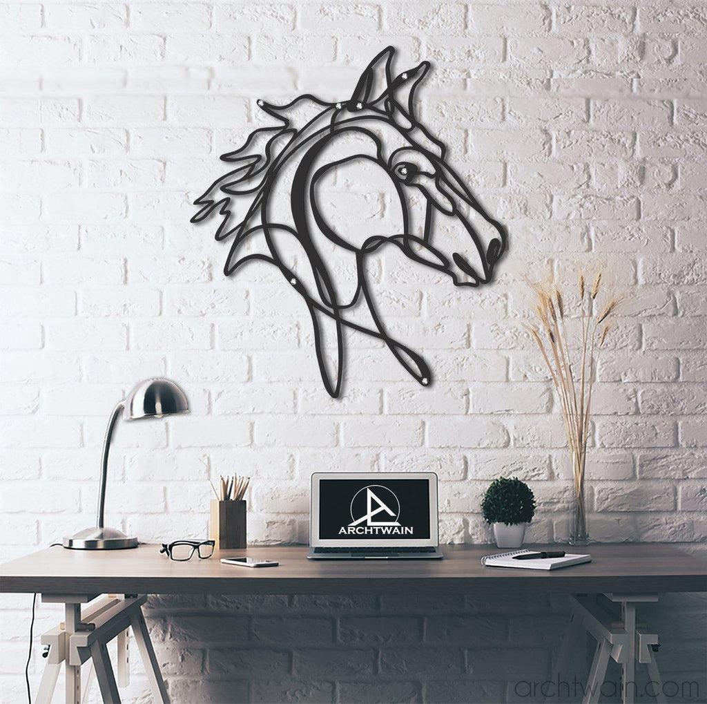 Archtwain - Metal Dekor Horse-Metal duvar dekoru-www.archtwain.com -