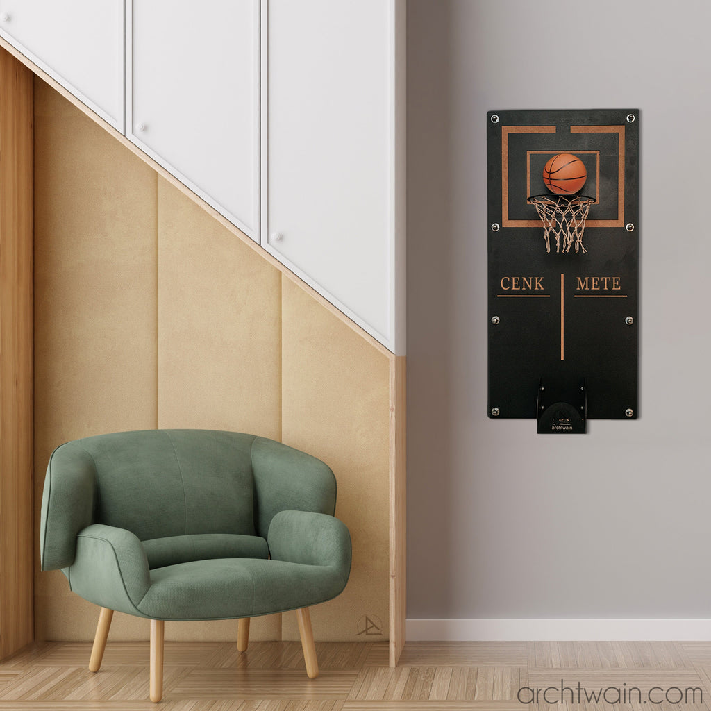 Archtwain - Kişiye Özel Mega Craft Basketbol Wall Deco-dekoratif duvar oyunu-www.archtwain.com -